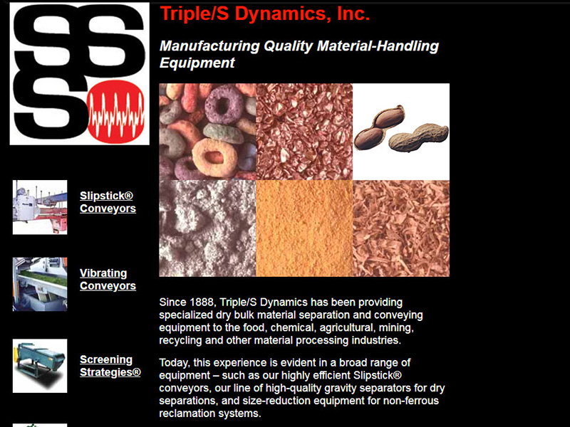Evolution of Triple/S Dynamics Websites, 2001 - Triple/S Dynamics