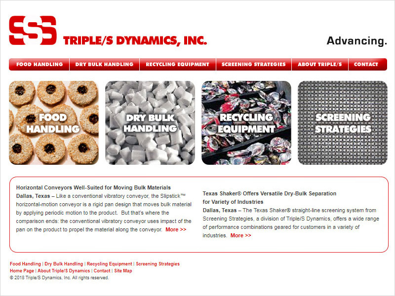 Evolution of Triple/S Dynamics Websites, 2006 - Triple/S Dynamics